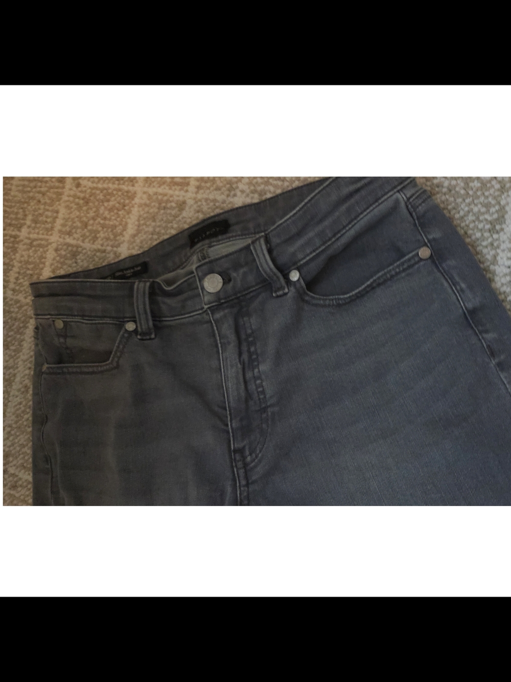 Talbots Slim Ankle Dark Gray Grey Jeans 6P - Picture 2 of 7